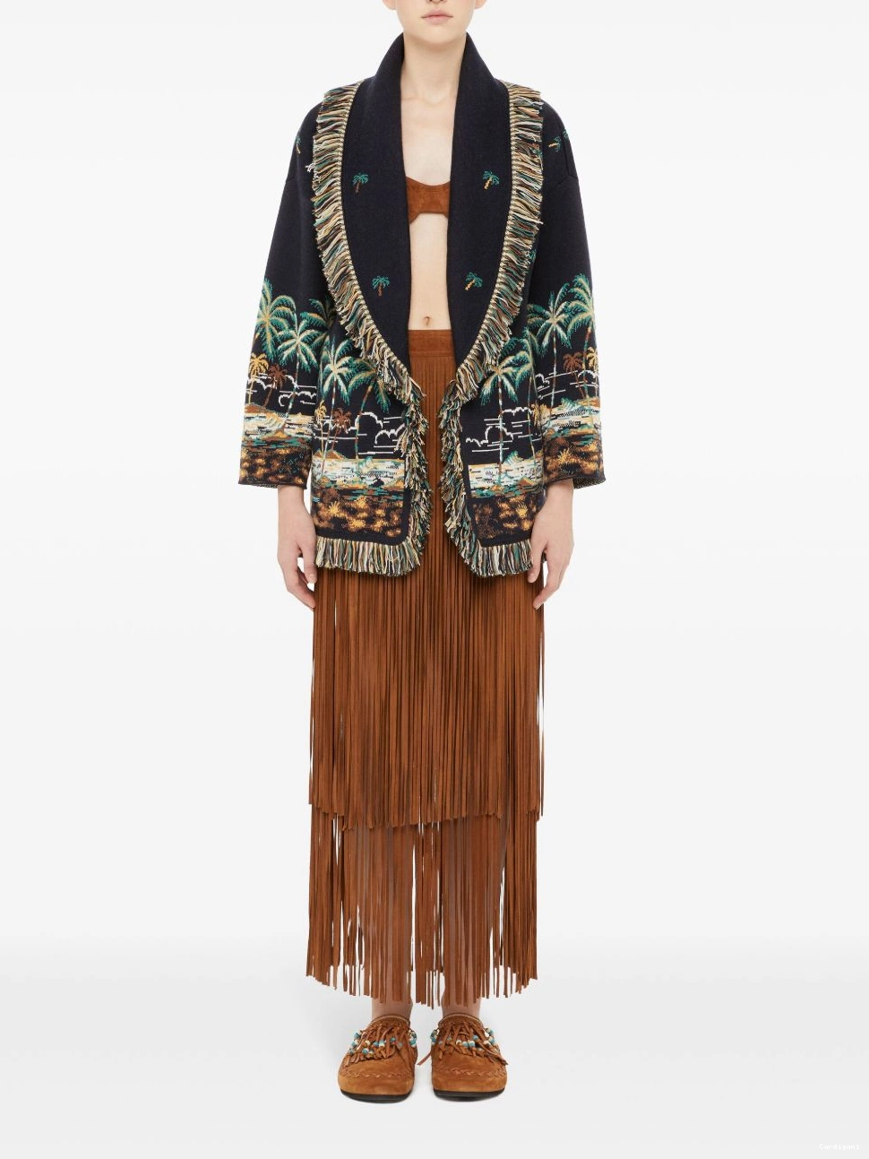 Affordable Women Tale Alanui cardigan A The virgin-wool Hawaiian Of 0413